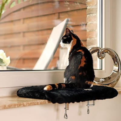 Famanu – Kattenhangmat voor vensterbank en radiator, opvouwbaar raamkattenbed tot 16 kg