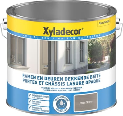 Xyladecor - Ramen & Deuren Dekkende Beits - Steen - 2,5 L