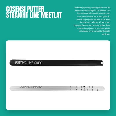 Dailygoods- Putter Oefenhulpmiddel - Aluminium Meetlat - Putting Line Gids - Verbeter Balans - Versterk Concentratie - Schokbestendig - Puttingrail