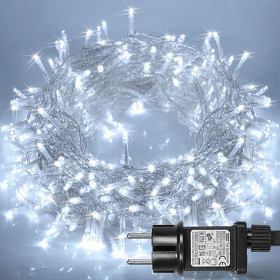 MUPOO Wit Kerstverlichting Buiten - 100 m 800 LED's - 8 modi - IP44 Waterdicht - met Timer en Geheugenfunctie - Ideaal voor Binnen en Buiten - Perfect voor Kerstdecoratie - Kerstversiering