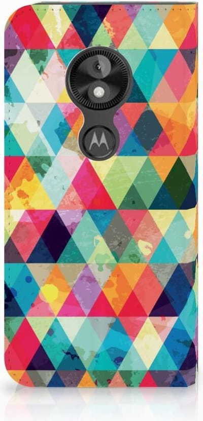 Motorola Moto E5 Play Hoesje met Magneet Geruit