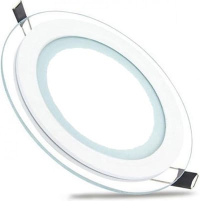 LED Downlight Slim - Inbouw Rond 12W - Helder/Koud Wit 6400K - Mat Wit Glas - Ø160mm