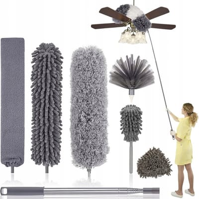 RENEW FORCE - Telescoopborstel - Verstelbare Lange Bereik - Mikrofiber Stofverwijdering - 6-in-1
