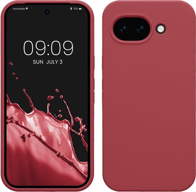 kwmobile telefoonhoesje geschikt voor Google Pixel 10a - Hoesje met siliconen coating - Smartphone case in donkerroze