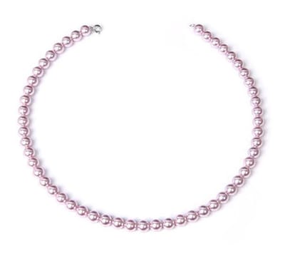 N3 Collecties Choker Ronde Natuurlijke Schelp Kralenkettingen-licht paars