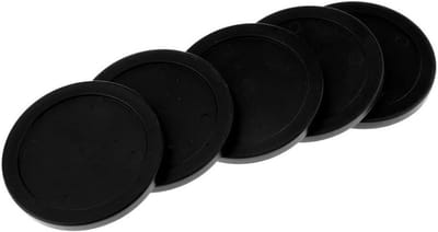 Airhockey Pucks - Hockey Accessoires - Recreatief Spel - Set van 5 stuks - 62 mm - Zwart