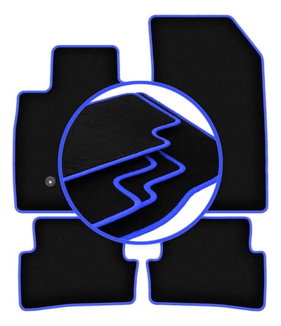 CARLUX-BLUE automatten voor: Renault Clio III Grandtour, stationwagen, hatchback (2005-2012)