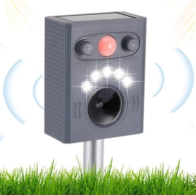 Ultrasone Kat Afschrikker met PIR Sensor en Flitslicht - 5 Instellingen voor Tuin en Buiten, Effectieve Bescherming tegen Katten, Vossen en Vogels