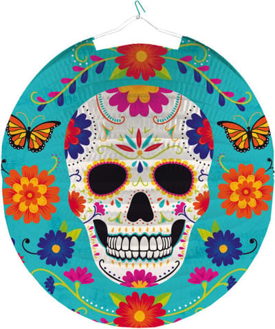 Lampion Halloween - 25 cm - rond - day of the dead - halloween thema