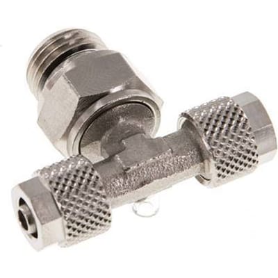 6x4 & G1/4'' Vernikkeld Messing T-Opsteekkoppeling Buitendraad [2 Stuks]