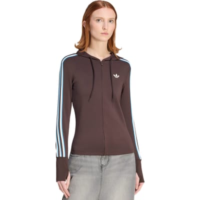 Adidas Trefoil Hoodies Dames - Bruin - Maat XL (46-48) - Poly Mesh