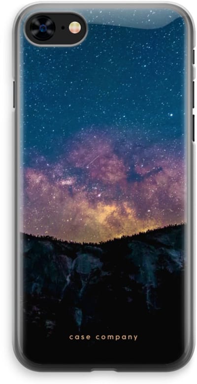 Case Company® - Hoesje geschikt voor iPhone 8 hoesje - Travel to space - Soft Cover Telefoonhoesje - Bescherming aan alle Kanten en Schermrand
