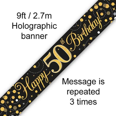 Oaktree - Banner 50 jaar Zwart en Goud