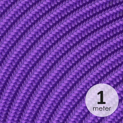 Home Sweet Home - Strijkijzersnoer Paars - stof - bestel per meter - elektriciteitssnoer 3 aderig - textielkabel 3x0.75m² - VDE gekeurd