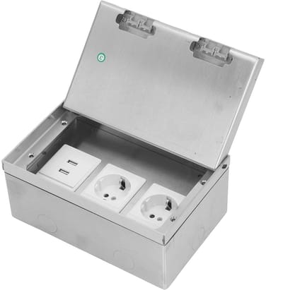 Dailygoods- Vloeruitlaat 4kW Rvs - Inbouwdoos met 2