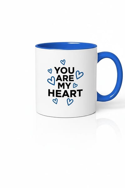 Mok You Are My Heart - Blauwe Hartjes Liefdes Mok - Valentijn Cadeau