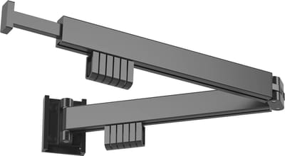 Inschuifbaar wanddroogrek voor kleding met haken - ruimtebesparend en opvouwbaar 85 cm/115 cm