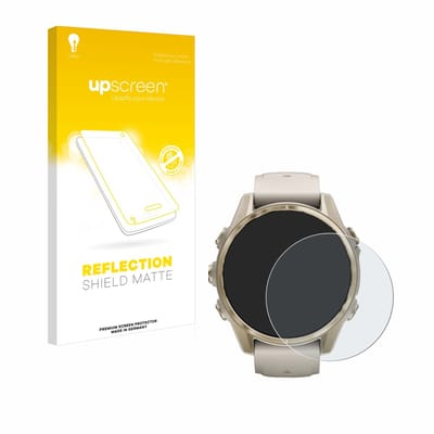 upscreen - Screenprotector voor Garmin Fenix 8 (43 mm) - Folie Beschermfolie anti glare matte