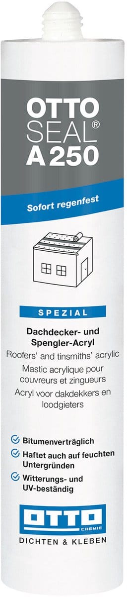 Ottoseal A250 afdichtingskit - 310 ml koker - wit - veelzijdig voor aansluitvoegen binnen en buiten