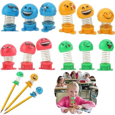 Grappige Gezicht Lente Potlood Toppers – Party Loot Bag Fillers voor Peuters