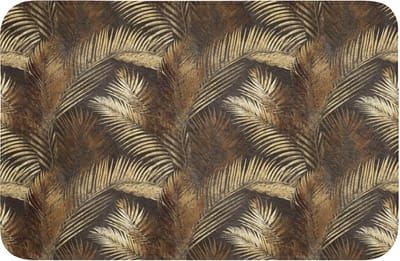 WC mat 60x40 cm - Antislip - Tropisch - Bladeren - Goud - Toiletmat - Vloermat - Douchemat - Toilet tapijt - Toiletmatten