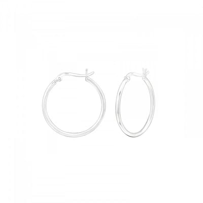 Bijoutheek Plain hoop Oorringen zilver (10mm)
