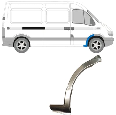 Reparatiepaneel voorste spatbord voor Renault Master 1998-2010 / Rechts