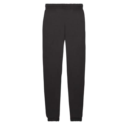 Fruit of the Loom Kinder/Kids Klassiek Effen Joggingbroek met Elastische Manchet (Zwart)