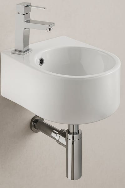 AquaVik Fontein Tvättliten 34 x 27,5 x 12 cm Keramiek Snö Wit glans