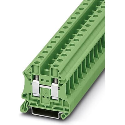 Phoenix Contact 3046333 Doorgangsserieklem 10.2 mm Schroeven Groen 50 stuk(s)