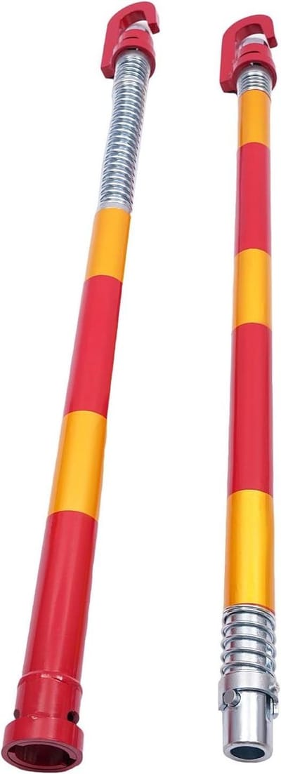 Sleepstang Auto - Wegsleepstang Trekstang - Voertuigen Slepen - Verstevigde Buiswand - 8T Draagvermogen - Zilver