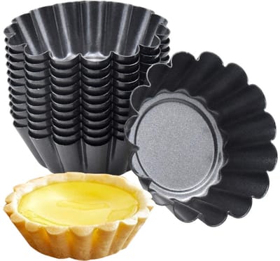 12 stuks Ei taartvorm, Mini koolstofstaal, Cake Muffin Mallen Blikken Pannen, anti-aanbak Cupcake Cakevormen, Bakken koekvormen, Keuken Herbruikbare Bakaccessoires