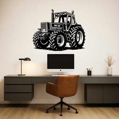 BR2Laser Fiat 180-90 Turbo DT – Wanddecoratie – Lasergesneden Hout – Tractor kunst– 75 cm Breed