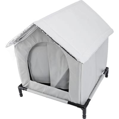 Buiten Kattenhuis Winter Warm Waterbestendig Regenbestendig Grote Ruimte Alle Seizoenen Universeel Afgesloten Tent Geïsoleerd grijs