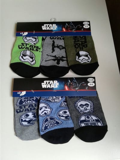 6 paar sneakersokken - Star Wars -Disney - maat 23-26