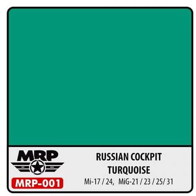 Mr. Paint MRP-001 - Russian Cockpit Turquoise – 30 ml verf voor Airbrush & Detailwerk