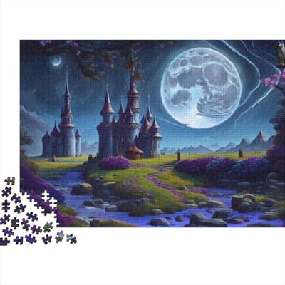 Kasteel Puzzel - Legpuzzel Volwassenen - Ontspannen Tijdverdrijf - Gerecycled Materiaal - 1000 Stukjes - Stijl-4