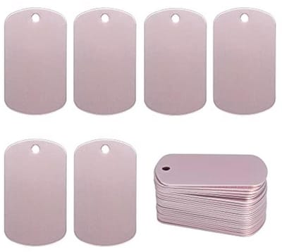 Gravure Tags Aluminium voor Hondenpenningen - Blanco Stansen - 25 Stuks Roze