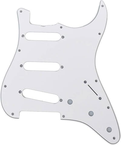 Fender 992018000 pickguard ‘62 Vintage Strat, SSS, 11 screw holes, 3-ply, white
