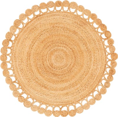 Pergamon Natuurvezel tapijt Jute Salsa Nature Boho Rond