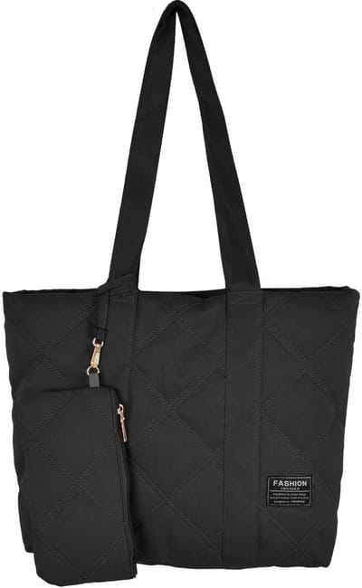 Dailygoods- Hengseltas Groot - Shopper/Handtas - Schoudertas - Gewatteerd - Ritssluiting - Duurzaam/Comfortabel