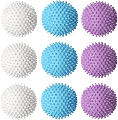 Famanu 9 stuks wasballen, herbruikbare wasbal voor wasmachine en droger