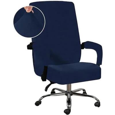 3 stuks/set Velvet Verdikken Kantoor Baas Stoelhoes Elastische Baas Draaistoelhoes Stretch Gaming Stoelhoes met Armleuninghoezen L