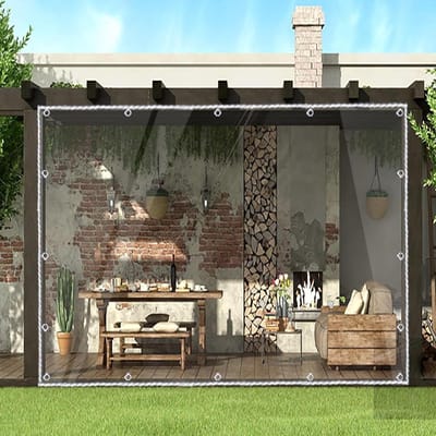 Waterdicht PVC Zeildoek - Transparante Hoes - Buiten Beschermen - Versterkte Randen - 12 x 12 meter - Doorzichtig