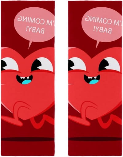 Microfiber Handdoeken - Sporthanddoeken - Zweet Afvegen - Super Absorberend - 29.5x81.5cm - Rood Hart