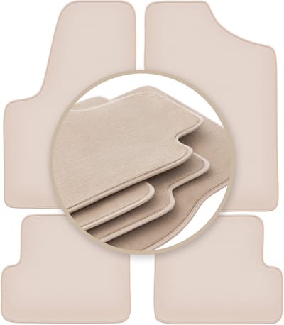 PREMIUM beige matten voor: Fiat Seicento hatchback 1998-2010