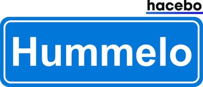Hacebo - Plaatsnaam Sticker - 29x10 CM - Hummelo sticker - Verkeersborden sticker - grappige cadeaus - Hummelo