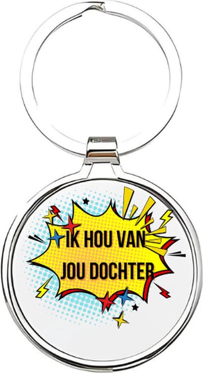 Akyol - Ik hou van jou dochter Sleutelhanger - dochter - De leukste dochter - Dochter sleutelhanger - kind sleutelhanger - Sleutelhanger dochter - Familie sleutelhanger - cadeautje - Dochter cadeau - girl - de liefste dochter - 4 x 7,5 CM