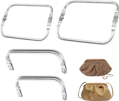 Aluminium Portemonnee Frame Set voor DIY Tas, Metalen Haaksluitingen, Handgemaakte Tasaccessoires, Rectangular en U-Vormig