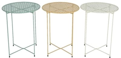 Kaemingk Indigo - Tuin Tafel - Metaal - Rond - 46 cm